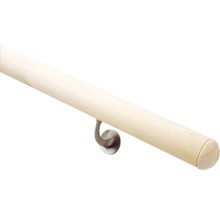 Main courante en bois avec support métallique