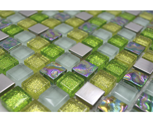 Mosaïque en verre et métal
