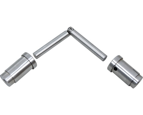 Articulation avec 2 adaptateurs pour main courante acier inoxydable V2A Ø 25 mm Raccord en métal avec broches cylindriques pour constructions de rampes