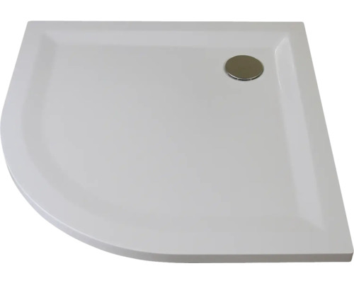 Receveur de douche NOA Flat Line Design 800x800 mm rayon 500 mm blanc
