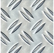 Texture de tôle larmée en aluminium avec des nervures en relief