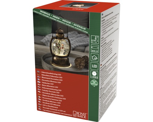 Emballage d''une lanterne boule à neige LED pour l''intérieur