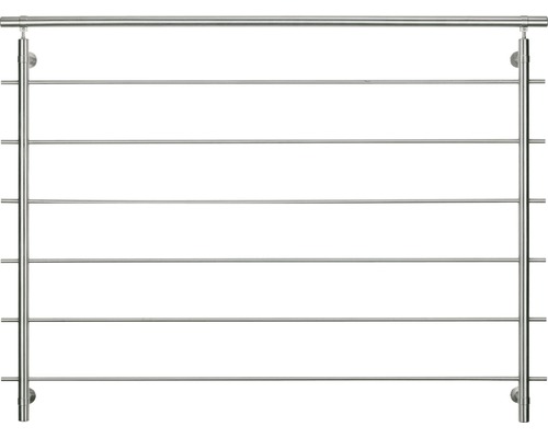 Geländerset für raumhohe Fenster Waagrechten Stäben 1500 mm