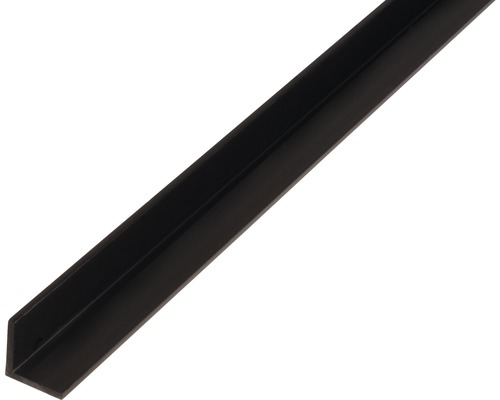 Winkelprofil PVC 25x25x1,8 mm, 1 m, gleichschenklig schwarz