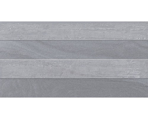 Grès cérame fin carrelage décoratif Austral gris 32x62.5 cm