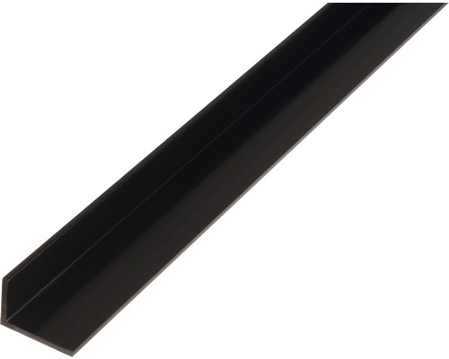 Winkelprofil PVC 20x10x1,5 mm, 1 m, ungleichschenklig schwarz