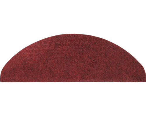 Tapis d'escalier Paris semi-circulaire rouge 22,5x65x3,5 cm Tapis demi-lune