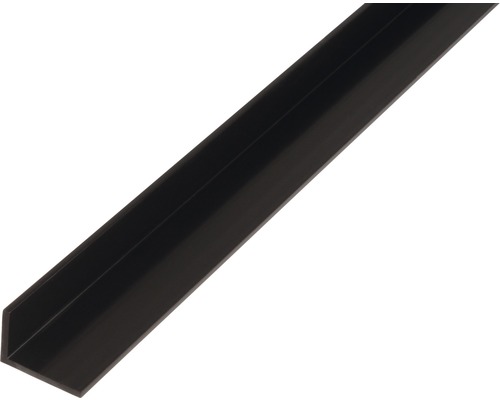 Winkelprofil PVC 40x10x2 mm, 1 m, ungleichschenklig schwarz