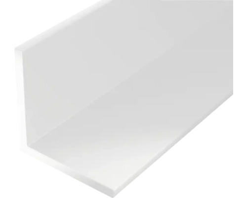 Profilé d'équerre PVC 10 x 10 x 1 mm, 1 m, isocèle blanc