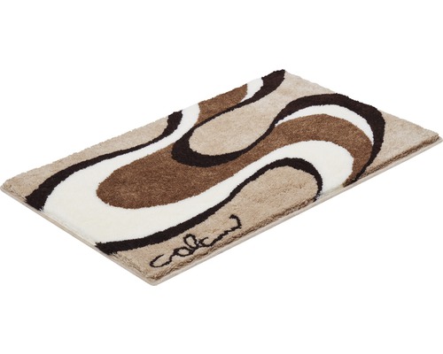 Tapis de bain rectangulaire avec motif ondulé