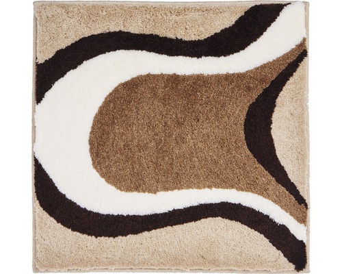 Quadratischer Teppich mit gemusterten Linien