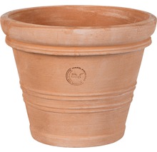 Pot de fleurs en terre cuite avec texture nervurée