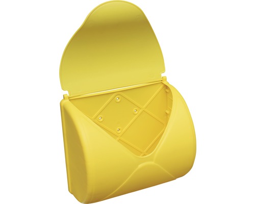 Boîte aux lettres jaune avec rabat