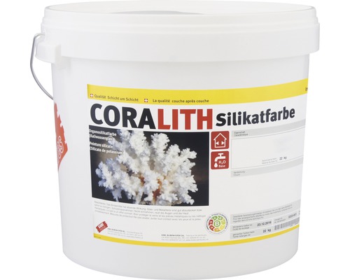 Eimer Coralith Silikatfarbe, 22 Kilogramm