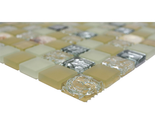 Mosaïque en verre et pierre naturelle