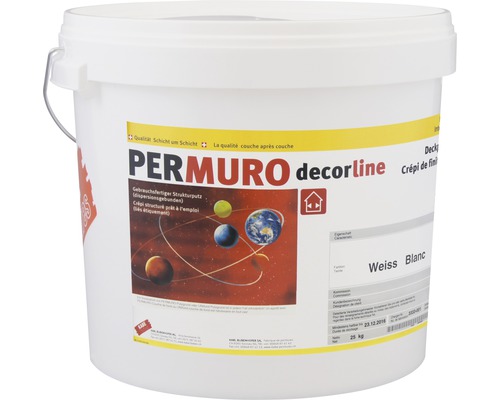 Enduit de finition KABE Permuro decorline ribbé plein 1.0 mm blanc 25 kg