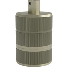 Lampenfassung aus Metall mit gerippter Oberfläche