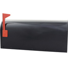 Boîte aux lettres avec drapeau de signalisation rouge