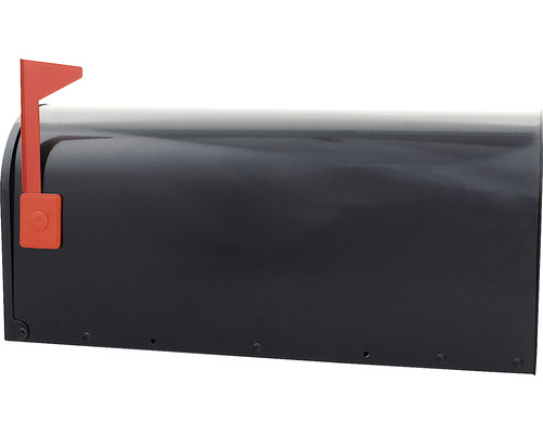 Boîte aux lettres avec drapeau de signalisation rouge