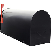 Boîte aux lettres en métal avec indicateur de courrier rouge