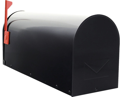 Boîte aux lettres en métal avec indicateur de courrier rouge