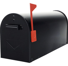 Boîte aux lettres avec drapeau de signalisation rouge