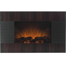 Cheminée électrique avec cadre aspect bois et effet de flamme
