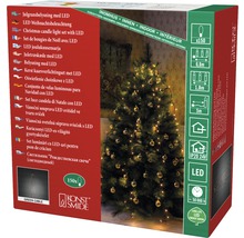 Guirlande lumineuse de Noël à LED avec câble vert, 150 pièces, pour l''intérieur