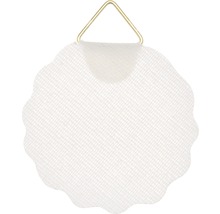 Accroche-tableau ronde avec bord dentelé et étrier métallique