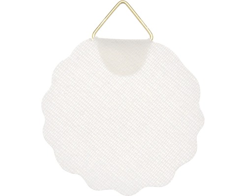 Accroche-tableau ronde avec bord dentelé et étrier métallique