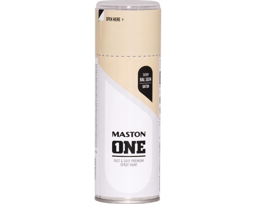 Sprühlack Maston ONE! seidenmatt RAL 1014 elfenbein 400 ml Mastons One Sprühlack Dose, Elfenbein RAL 1014, Satin