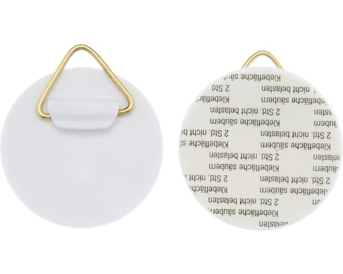 Selbstklebender Bilderhaken, zwei Ansichten