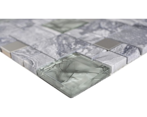 Mosaïque en verre et pierre