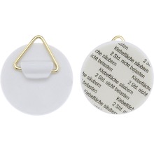 Zwei runde Klebehaken zur Befestigung von Bildern