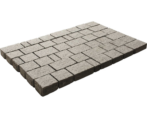 Pavé Capriccio gris granite clair multiformat épaisseur 8 cm (disponible uniquement par couches)