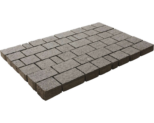 Pavé Capriccio gris granite moyen multiformat épaisseur 8 cm (disponible uniquement par couches)