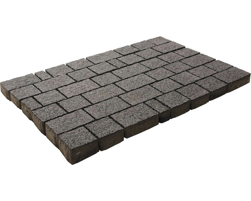 Pavé Capriccio gris granite foncé multiformat épaisseur 8 cm (disponible uniquement par couches)