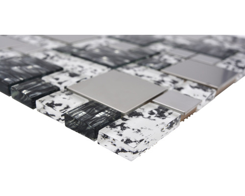 Mosaïque en verre et métal