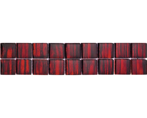 Frise en verre Jewelry rouge 6x28,8 cm