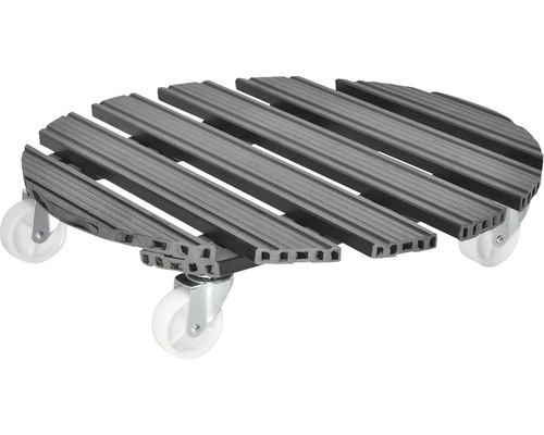 Déplace-plante à roulettes WagnerSystem Multi Roller WPC Ø 50 cm anthracite Support à plantes en plastique avec roulettes