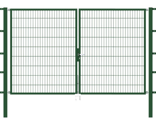 Portillon grillagé double ALBERTS Flexo 300 x 180 cm y compris poteaux 8 x 8 cm vert Portillon grillagé double ALBERTS Flexo 300 x 180 cm y compris poteaux 8 x 8 cm vert
