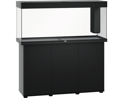 Schwarzes Aquarium mit passendem Unterschrank für eine harmonische Optik