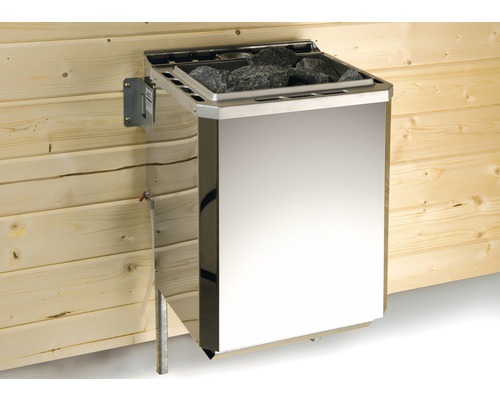 Ensemble de poêle de sauna bio Weka BioS 7,5 kW avec commande combinée numérique