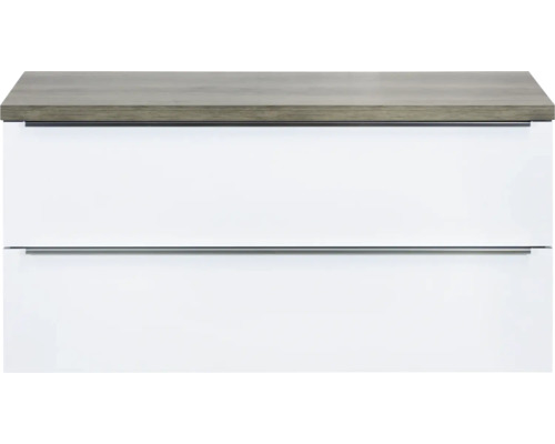 Ensemble de meubles de salle de bains Sanox Pulse blanc haute brillance 120x58,6 cm