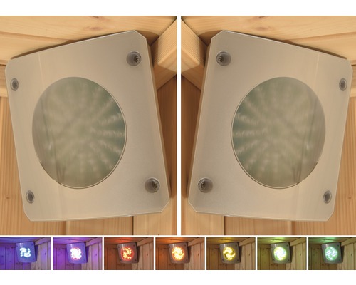 Kit de lumières colorées pour sauna A Weka, avec module de commande