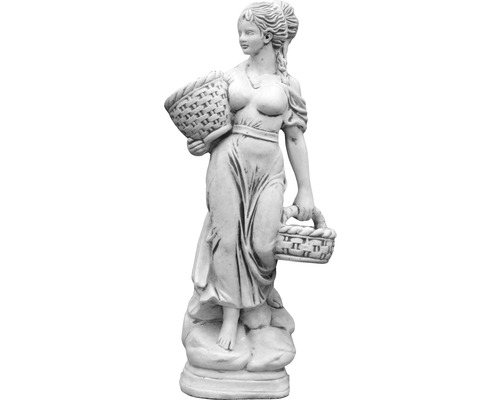 Figurine de décoration Dona pierre artificielle Ø 37 x H 136 cm, blanc