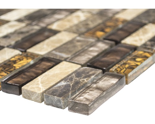 Mosaïque en verre et pierre