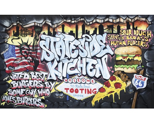 Fototapete Papier 2154 P4 Graffiti Kitchen 2-tlg. 254 x 184 cm