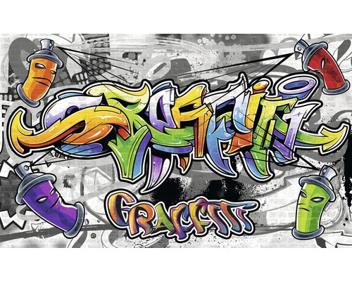 Fototapete Vlies 2295 VEXXL Street Graffiti 3-tlg. 312 x 219 cm Wandbild mit Graffiti-Motiv und Sprühdosen