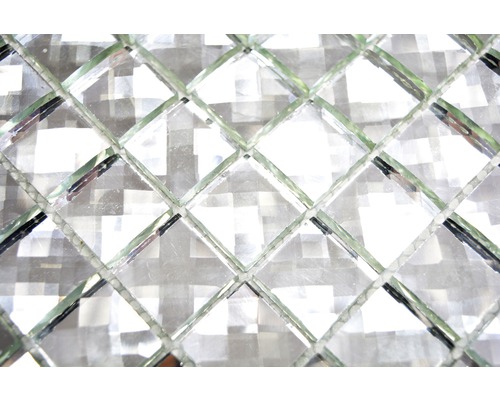 Glasmosaik XCMSV829 glitzer weiss 30x30 cm - HORNBACH